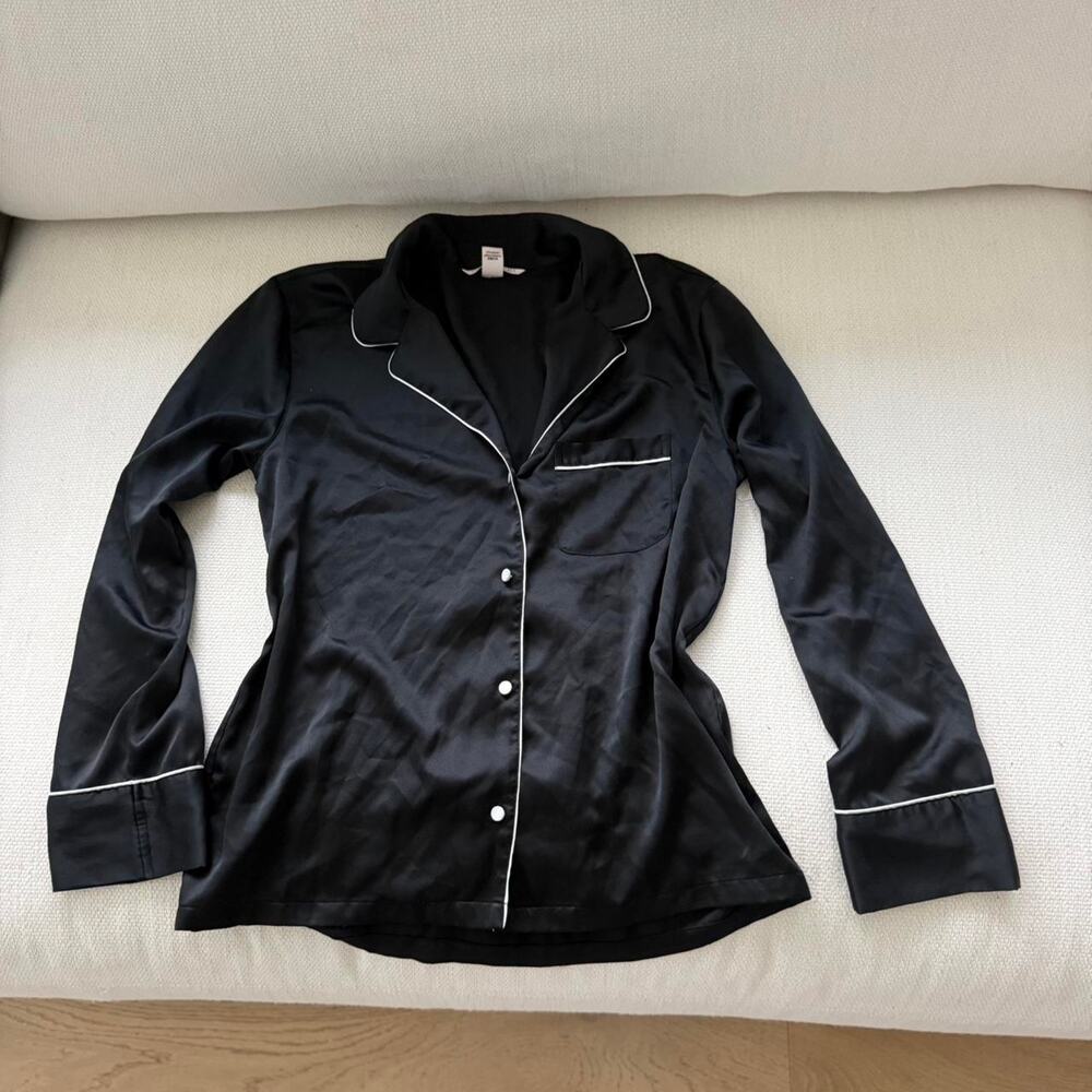 Victorias secret black satin button